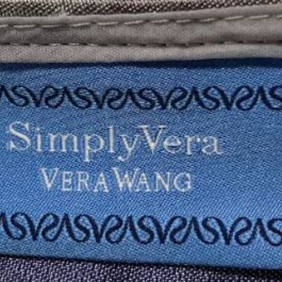 Simply Vera Vera Wang Sheer Burnout Floral Tank Top Dark Periwinkle  Size L  EUC - Picture 8 of 8